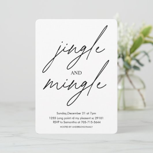 Jingle and Mingle Christmas Party  招待状 (スタンド正面)