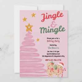 Jingle And Mingle Christmas Party Invitation 招待状