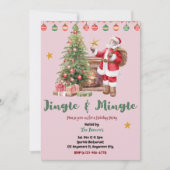 Jingle And Mingle Christmas Party Invitation 招待状 (正面)