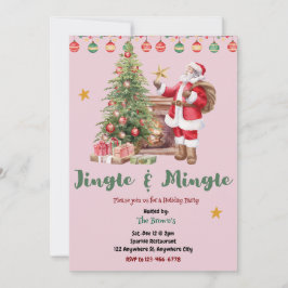 Jingle And Mingle Christmas Party Invitation 招待状