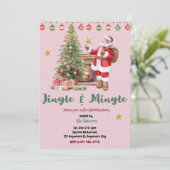 Jingle And Mingle Christmas Party Invitation 招待状 (スタンド正面)