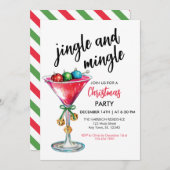 Jingle and Mingle Christmas Party Invitation 招待状 (正面/裏面)