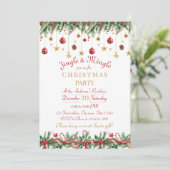 Jingle and Mingle Christmas Party Invitation 招待状 (スタンド正面)