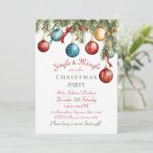 Jingle and Mingle Christmas Party Invitation 招待状 (スタンド正面)