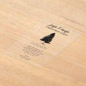 Jingle and Mingle Holiday Christmas Party アクリル招待状 (レイダウン)