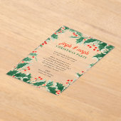 Jingle and Mingle Holiday Christmas Party アクリル招待状 (レイダウン)