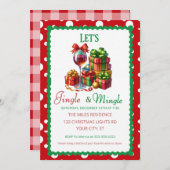 Jingle and Mingle Holiday Cocktail Party 招待状 (正面/裏面)