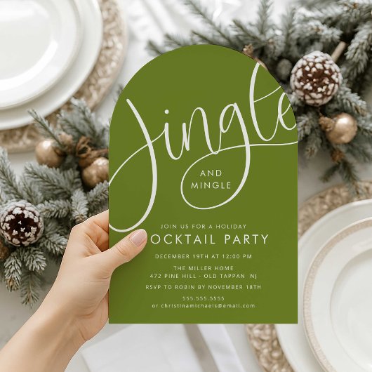 Jingle and Mingle Holiday Cocktail Party 招待状