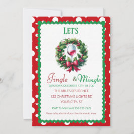 Jingle and Mingle Holiday Cocktail Party 招待状