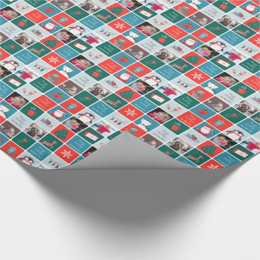 Jingle and Mingle Holiday Photo Giftwrap ラッピングペーパー (角)