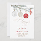 Jingle and Mingle Ornament Christmas Party 招待状 (正面)