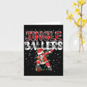 Jingle Ballers Santa Football Christmas Soccer Pla カード (黄色い花)