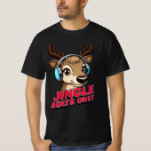 Jingle Beats Only – Musical Christmas Design Tシャツ (正面)