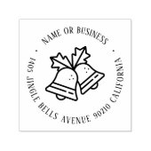 Jingle Bellクリスマスメールの名前と差出人住所 セルフインキングスタンプ (デザイン)