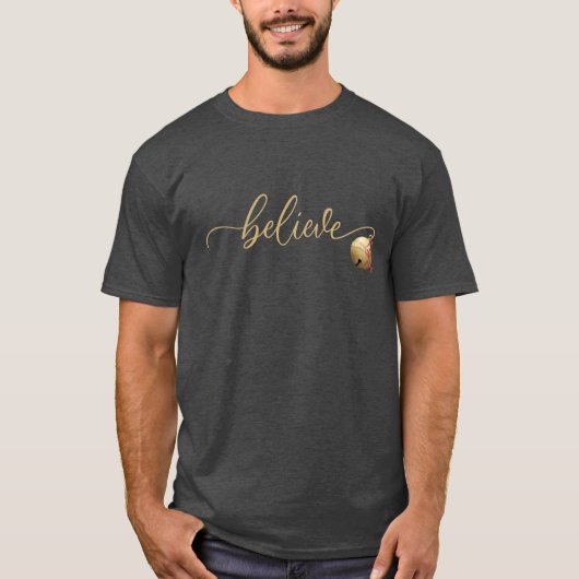Jingle Bell信じ付きスクリプトタイプ Tシャツ (正面)