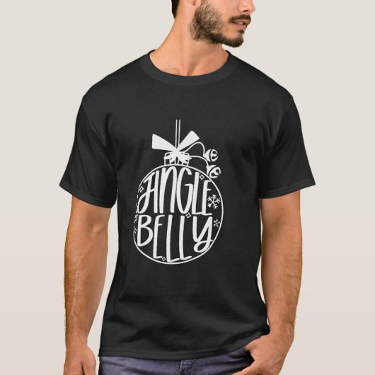 Jingle Bell All The Way Christmas Pregnancy Tシャツ (正面)