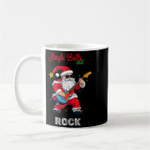 Jingle Bell And Rock Christmas Santa Rolling Playi コーヒーマグカップ (左)