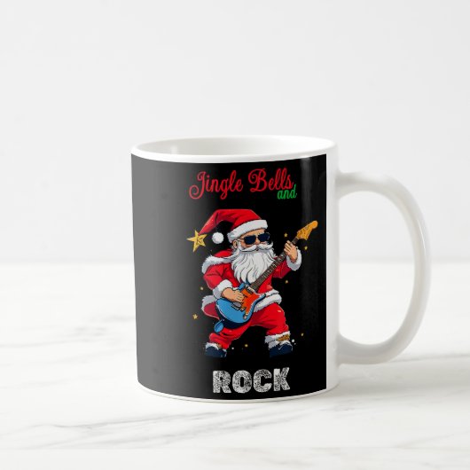Jingle Bell And Rock Christmas Santa Rolling Playi コーヒーマグカップ (右)