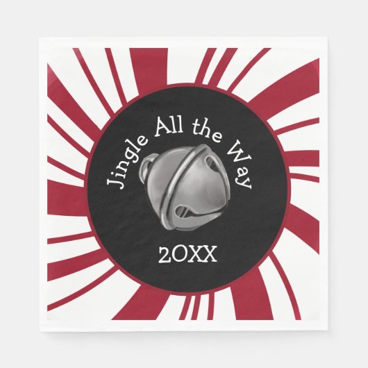 Jingle Bell Christmas Plates スタンダードランチョンナプキン (正面)