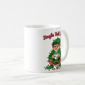 Jingle Bell Java Funny Elf Coffee Design コーヒーマグカップ (正面右)