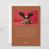 Jingle Bell Paws Dog Photo Terracotta Christmas シーズンカード (裏面)