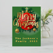 Jingle Bell Rock – クリスマスカード 箔シーズンカード (立ち正面)