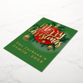 Jingle Bell Rock – クリスマスカード 箔シーズンカード (回転した状態)