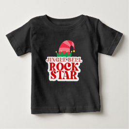 Jingle Bell Rock Star、クリスマス・幼児 ベビーTシャツ