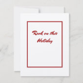 Jingle Bell Rockinスケルトン・ギター・プレイヤー ノートカード (裏面)