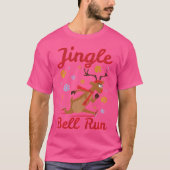 Jingle Bell Run Reindeer Running Tシャツ (正面)