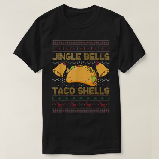 Jingle Bell Taco Shells Funny Christmas Mexican  Tシャツ (デザイン正面)