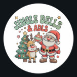 Jingle BellsとADLs Christmas Reindeer Santa OT ラウンドシール<br><div class="desc">Jingle BellsとADLs Christmas Reindeer Santa OT</div>