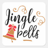 Jingle Bellsギフトシール スクエアシール (正面)