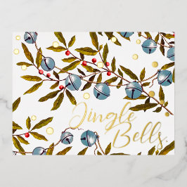 Jingle Bellsグリーティン実在グ 箔シーズンポストカード