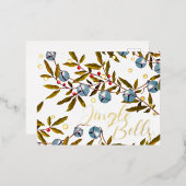 Jingle Bellsグリーティン実在グ 箔シーズンポストカード (正面/裏面)