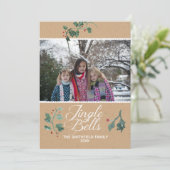 Jingle Bellsフォトカードホリデーカード シーズンカード (スタンド正面)