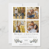 Jingle Bells写真コラージクリスマス | ヘビーホワイト シーズンカード (正面)