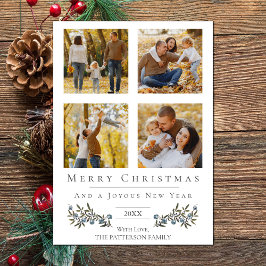 Jingle Bells写真コラージクリスマス | ヘビーホワイト シーズンカード