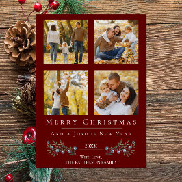 Jingle Bells写真コラージクリスマス | レッド シーズンカード