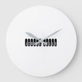 Jingle Bells印刷されたウォールアートタイムピースデコール ラージ壁時計