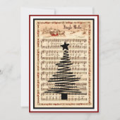 "Jingle Bells"楽譜ヴィンテージ5 Photo シーズンカード (正面)