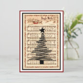 "Jingle Bells"楽譜ヴィンテージ5 Photo シーズンカード (スタンド正面)