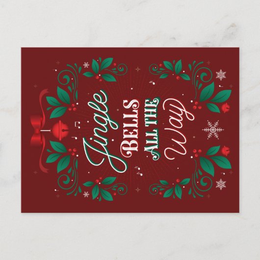 Jingle Bells All Wayクリスマスポストカード シーズンポストカード (正面)