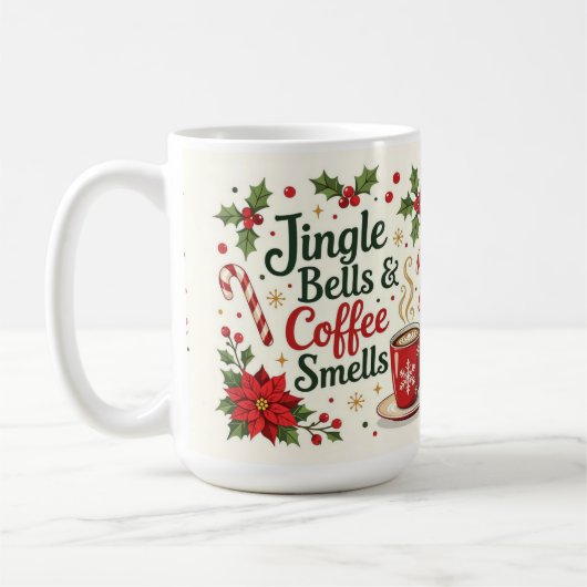 Jingle bells and coffee smells  コーヒーマグカップ (左)
