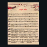 Jingle Bells Christmas Vintage Sheet Music ポスター<br><div class="desc">Vintage sheet music of Jingle Bells poster</div>