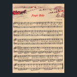 Jingle Bells Christmas Vintage Sheet Music ポスター<br><div class="desc">Vintage sheet music of Jingle Bells poster</div>