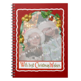 Jingle Bells Christmas Wishes Add-A-Photo Frame ノートブック