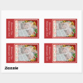 Jingle Bells Christmas Wishes Add-A-Photo Frame Re 長方形シール (シート)