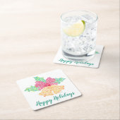 Jingle Bells coasters by Sue Weidlich スクエアペーパーコースター (インサイチュ)
