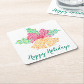 Jingle Bells coasters by Sue Weidlich スクエアペーパーコースター (アングル)